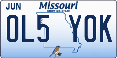 MO license plate OL5Y0K