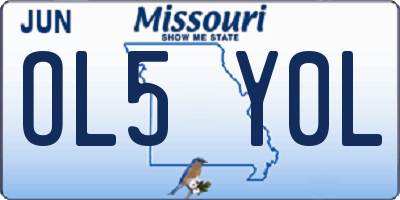 MO license plate OL5Y0L