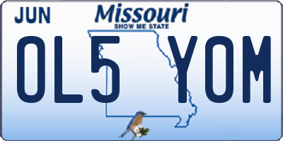 MO license plate OL5Y0M