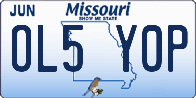 MO license plate OL5Y0P