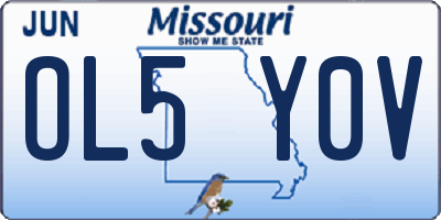 MO license plate OL5Y0V