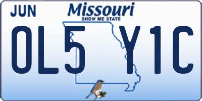 MO license plate OL5Y1C