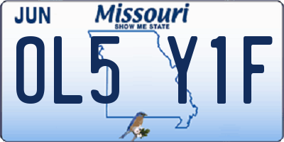 MO license plate OL5Y1F