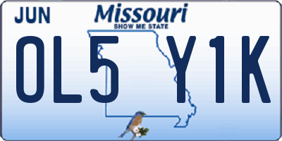 MO license plate OL5Y1K