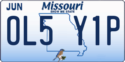 MO license plate OL5Y1P