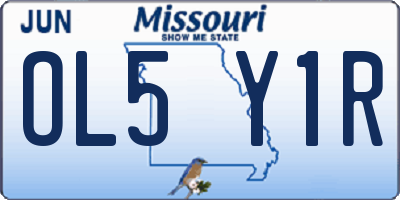 MO license plate OL5Y1R