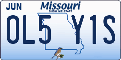 MO license plate OL5Y1S