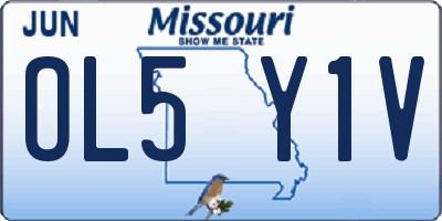 MO license plate OL5Y1V
