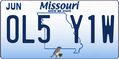 MO license plate OL5Y1W
