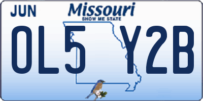 MO license plate OL5Y2B