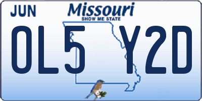 MO license plate OL5Y2D