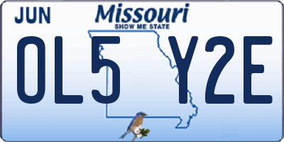 MO license plate OL5Y2E