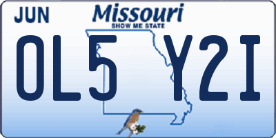 MO license plate OL5Y2I