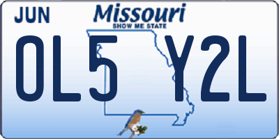 MO license plate OL5Y2L