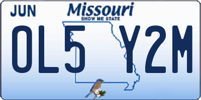 MO license plate OL5Y2M