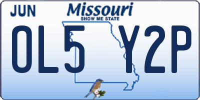 MO license plate OL5Y2P