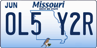 MO license plate OL5Y2R