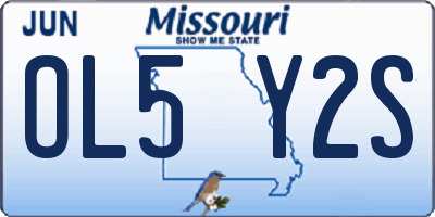 MO license plate OL5Y2S