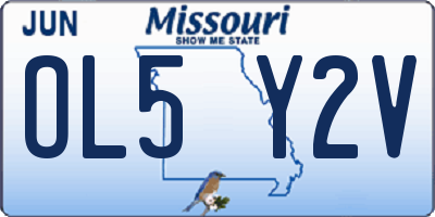MO license plate OL5Y2V