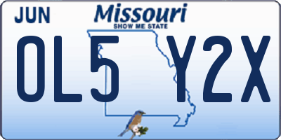 MO license plate OL5Y2X