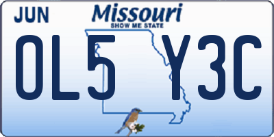 MO license plate OL5Y3C
