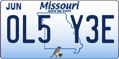 MO license plate OL5Y3E