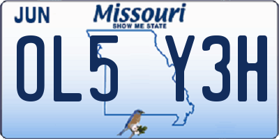 MO license plate OL5Y3H