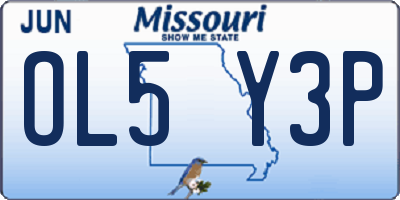 MO license plate OL5Y3P