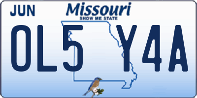 MO license plate OL5Y4A