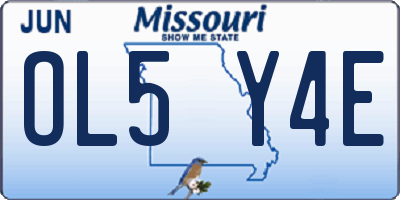 MO license plate OL5Y4E
