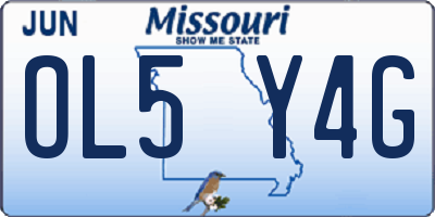 MO license plate OL5Y4G