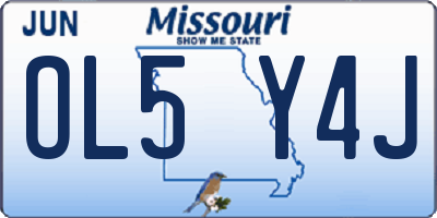 MO license plate OL5Y4J