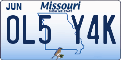 MO license plate OL5Y4K