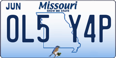 MO license plate OL5Y4P