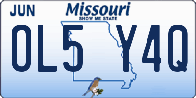 MO license plate OL5Y4Q