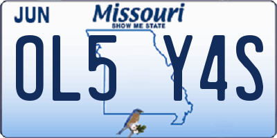 MO license plate OL5Y4S