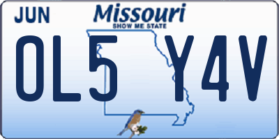 MO license plate OL5Y4V