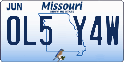 MO license plate OL5Y4W