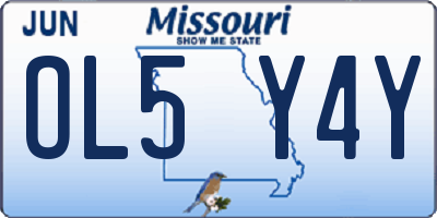 MO license plate OL5Y4Y