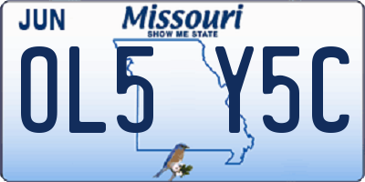 MO license plate OL5Y5C