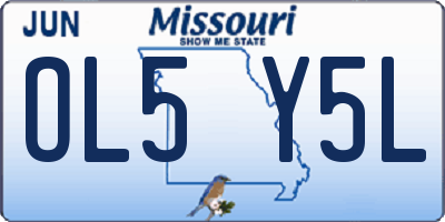 MO license plate OL5Y5L