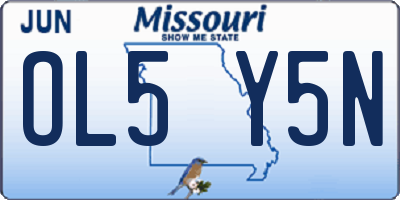 MO license plate OL5Y5N
