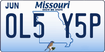 MO license plate OL5Y5P