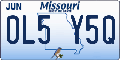 MO license plate OL5Y5Q