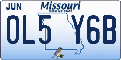 MO license plate OL5Y6B