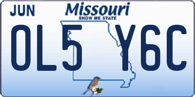 MO license plate OL5Y6C