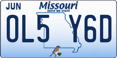 MO license plate OL5Y6D