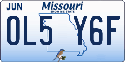 MO license plate OL5Y6F