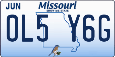 MO license plate OL5Y6G