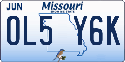 MO license plate OL5Y6K